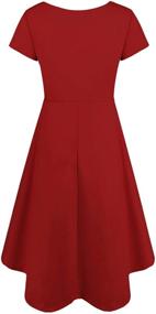 img 3 attached to 👗 ReoRia Womens Sleeve Cocktail Skater Dress: Flattering and Stylish Women's Clothing