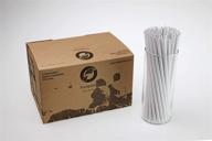 footprint paper straws - giant 7.75" (500ct) unwrapped - biodegradable, premium eco-friendly paper straws in bulk for restaurants, juices, & smoothies, white, made in north america: get sustainable paper straws for commercial use logo