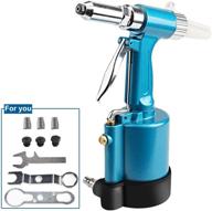 🔧 doublesun heavy-duty air hydraulic riveter - professional pop pneumatic riveting gun with nose pieces logo