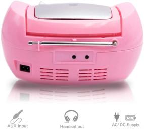 img 2 attached to Lauson Woodsound CP548 Pink Portable Boombox: FM Stereo Radio, CD-R/CD-RW/MP3/WMA Playback, USB Port, AUX Input, Headphone Jack, LCD Display - Kids' Music Player