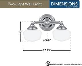 img 1 attached to 💡 Stylish and Versatile: Sea Gull Lighting Academy Wall/Bath Vanity Fixture in Chrome - Two-Light Design