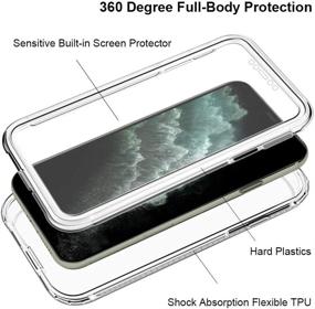 img 2 attached to 📱 LOEV iPhone 11 Pro Case with Built-in Screen Protector: Ultimate Protection for iPhone 11 Pro 5.8" 2019 - Heavy Duty Defender with Shockproof PC and Anti-Scratch TPU Bumper - Stylish Mandala Design