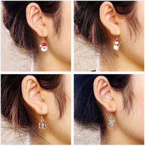 img 3 attached to YSTIME Christmas Jewelry Hypoallergenic Earrings