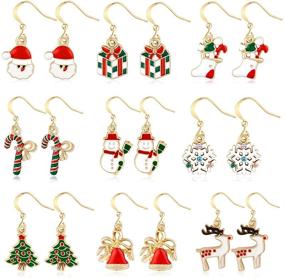 img 4 attached to YSTIME Christmas Jewelry Hypoallergenic Earrings