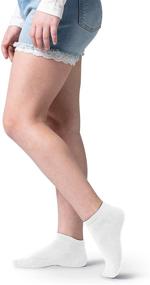 img 4 attached to Silky Toes Kids' Bamboo Athletic Socks - Seamless, Cushioned, and Organic (3 or 6 Pairs)