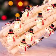 gorgeous moment snowman string lights - christmas decor, indoor usb & battery operated twinkle fairy string xmas tree decoration, 10ft 30 led dimmable lights with remote control and 8 lighting modes логотип