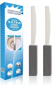 img 4 attached to Extra Long Handle Pumice Stone Toilet Cleaner - 2 Pack by Comfun