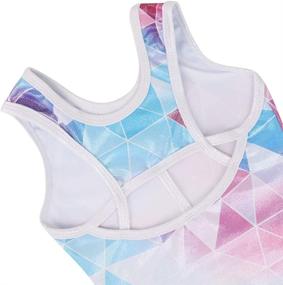 img 1 attached to TFJH E Girls Gymnastics Leotards with Shorts: Snowflake Tumbling Biketard for Practice Outfit