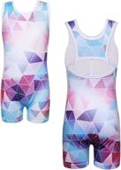 tfjh e girls gymnastics leotards with shorts: snowflake tumbling biketard for practice outfit логотип