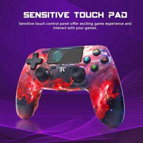 img 1 attached to PS4 Double Shock Wireless Controller Gamepad - Compatible with Playstation 4/Pro/Slim - Headset Jack, Touch Pad, Motion Control - Orion Nebula