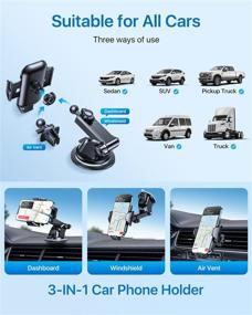 img 3 attached to Andobil Ultra-Stable Phone Mount for Car - All Road Conditions Friendly Universal Cell Phone Holder for Car Dashboard, Air Vent, Windshield - Fits iPhone 13, 12, Galaxy S21, and More