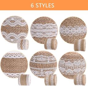 img 1 attached to 🎀 Livder Natural Jute Burlap Ribbon with White Lace - Perfect for DIY Home Decor, Weddings, and Gift Packaging