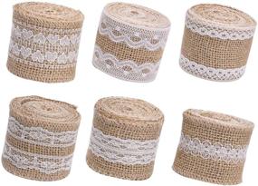 img 3 attached to 🎀 Livder Natural Jute Burlap Ribbon with White Lace - Perfect for DIY Home Decor, Weddings, and Gift Packaging