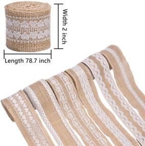 img 2 attached to 🎀 Livder Natural Jute Burlap Ribbon with White Lace - Perfect for DIY Home Decor, Weddings, and Gift Packaging