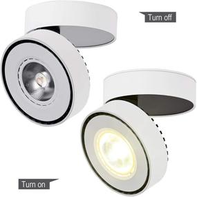 img 3 attached to 🔦 TOPMO Indoor 12W LED Spotlight: Adjustable Ceiling Light/Surface Mounted, 4000K Natural White, 10X10X6CM - Wall Lamp or Ceiling Spotlight (White4000K)