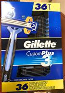 🪒 efficient shaving solution: gillette customplus 3 disposable razors 36ct logo