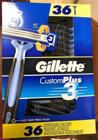 img 2 attached to 🪒 Efficient Shaving Solution: Gillette CustomPlus 3 Disposable Razors 36ct