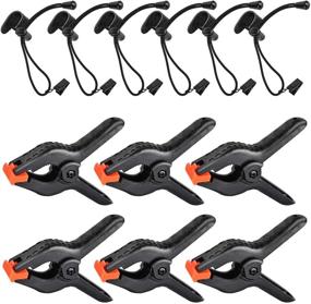 img 4 attached to 📸 Enhance your Studio Setup with Yesker Backdrop Clamps and Background Clips - 6 Pack, 4.4 Inch Heavy Duty Holder for Photography and Video Backdrop Support Stand