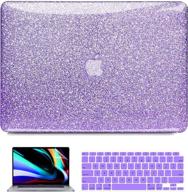 ipapa macbook air 13 inch case 2020 2019 2018 - glitter glossy hard case with keyboard cover & screen skin - perfect fit for a2337 m1 a2179 a1932 - compatible with retina touch id - macbook air 2020 case logo