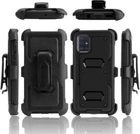 img 3 attached to 📱 Venoro Galaxy A51 Case - Heavy Duty Kickstand Cover with Swivel Belt Clip for Samsung Galaxy A51 6.5inch - Shockproof Full Body Protection (Black)