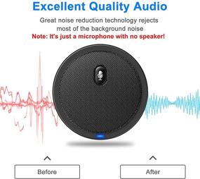 img 3 attached to Enhanced USB Conference Microphone: 360° Omnidirectional Desktop PC & Laptop Mic with Mute, Plug & Play - Mac OS X & Windows Compatible for Video Meeting, Gaming, Chatting, Skype