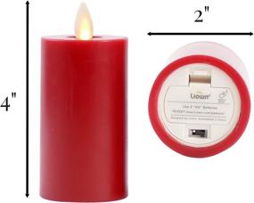 img 1 attached to 🕯️ Liown Votive Flameless Candles Set: Unscented Moving Flame Candles with Timer (Pack of 2), 2"x4", Ivory