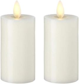 img 4 attached to 🕯️ Liown Votive Flameless Candles Set: Unscented Moving Flame Candles with Timer (Pack of 2), 2"x4", Ivory