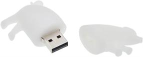 img 3 attached to Милый флеш-накопитель 32 ГБ в виде свиньи с USB 2.0 от Kepmem – Забавная флешка в виде животного, белая 32 ГБ – идеальный подарок в виде USB-накопителя!