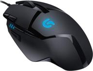 🖱️ logitech g402 hyperion fury wired gaming mouse, 4,000 dpi, lightweight, 8 programmable buttons, pc/mac compatible - black логотип