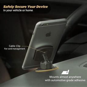 img 1 attached to 📱 Enhance Your Mobile Experience: SCOSCHE MPDCFA MagicMount Pro Magnetic Mount Holder, Black