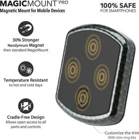 img 3 attached to 📱 Enhance Your Mobile Experience: SCOSCHE MPDCFA MagicMount Pro Magnetic Mount Holder, Black