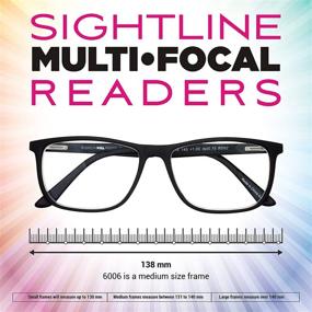 img 2 attached to Premium Sightline Six-006 Multifocus Reading Glasses: Large Fit 3.00 Magnification with Quality Frame