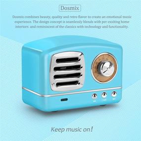 img 3 attached to 🔵 Dosmix Ретро портативная винтажная колонка с Bluetooth - беспроводной стерео и мощным звуком, громкой связью без использования рук, поддержкой Alexa, TF-картой и AUX - идеально подходит для кухни, спален, вечеринок, на открытом воздухе - совместима с Android и iOS - голубая.