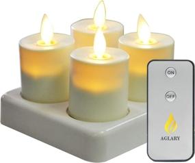 img 4 attached to AGLARY Rechargeable Candles Control Wedding