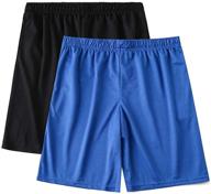 sayfine 2-pack men's athletic shorts, black men's workout sport active loose-fit shorts логотип