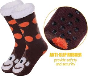 img 2 attached to RONGBLUE Christmas Slipper Animal Sherpa Girls' Clothing in Socks & Tights