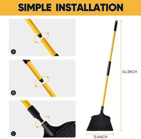img 1 attached to 🧹 Yocada 54-Inch Heavy-Duty Broom for Outdoor & Commercial Use – Perfect for Courtyard, Garage, Lobby, Mall, Market, Floors, Home, Kitchen, Office – Easily Sweeps Pet Hair & Rubbish – Blue Color