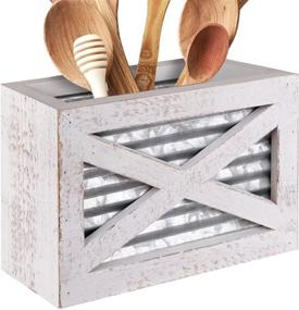 img 3 attached to Autumn Alley Farmhouse Galvanized Accents Storage & Organization