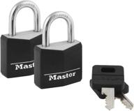 secure your possessions with master lock 131t keyed alike padlocks – 2 pack, black, 2 count logo