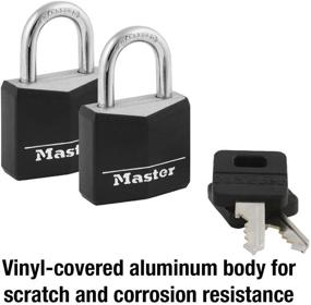 img 2 attached to Secure Your Possessions with Master Lock 131T Keyed Alike Padlocks – 2 Pack, Black, 2 Count