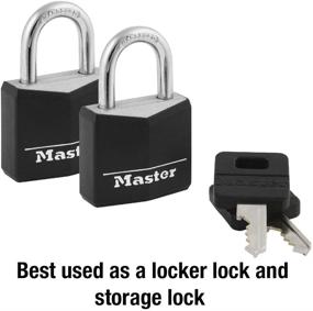 img 3 attached to Secure Your Possessions with Master Lock 131T Keyed Alike Padlocks – 2 Pack, Black, 2 Count