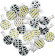 💡 debonauto 20 x t10 led light bulb: super bright 6000k 12v 4.8w for trailers, boats, rvs, landscaping & campers - pure white, 24-smd logo