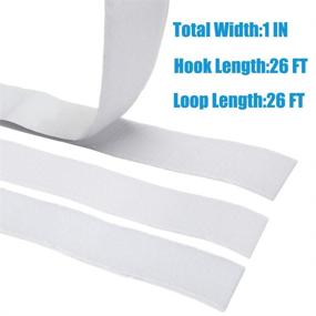 img 3 attached to 🧵 TYLife Hook and Loop Tape: 1 Inch x 26 Feet Heavy Duty Adhesive Strip for Sewing, Crafting, Indoor and Outdoor Use (White)