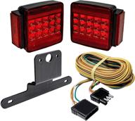 🚚 high-performance led trailer light kit [dot fmvss 108] [sae s2t2ia/apc] [includes tbt, license plate light, and wiring harness kit] [ip67 submersible waterproof] for motorcycle and boat trailers under 80 inches logo