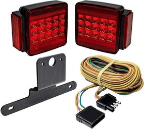 img 4 attached to 🚚 High-Performance LED Trailer Light Kit [DOT FMVSS 108] [SAE S2T2IA/APC] [Includes TBT, License Plate Light, and Wiring Harness Kit] [IP67 Submersible Waterproof] for Motorcycle and Boat Trailers Under 80 Inches