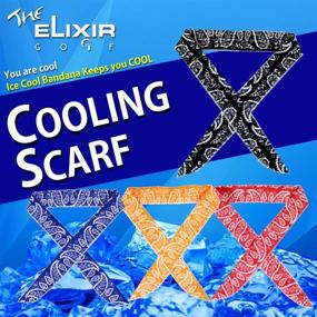 img 1 attached to 🧣 The Elixir Ice Cool Scarf Neck Wrap Headband Bandana Cooling Scarf, 4 Pcs Value Pack (Black, Blue, Orange, Red): Stay Refreshed and Stylish with this Multi-Color Cooling Scarf Set!