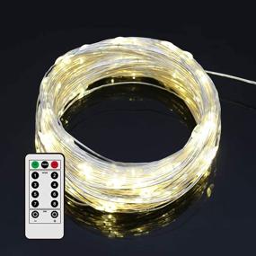 img 4 attached to USB Powered Christmas Fairy Lights: Transform Your 🎄 Christmas Tree with 66 Warm Light Silver Wire LEDs