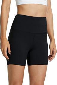 img 4 attached to 🩳 ZUTY Women's High Waisted Biker Shorts with Dual Hidden Pockets for Workout, Athletic Running, Yoga – Long Shorts Included