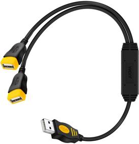 img 4 attached to Улучшенный USB разветвитель 2.0: Andul USB Y-кабель для расширения питания двойного хаба - адаптер от мужчины к женщине