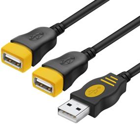 img 2 attached to Улучшенный USB разветвитель 2.0: Andul USB Y-кабель для расширения питания двойного хаба - адаптер от мужчины к женщине